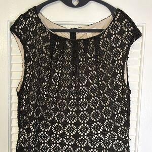 Black Crochet with Nude Lining Dress Barn 12